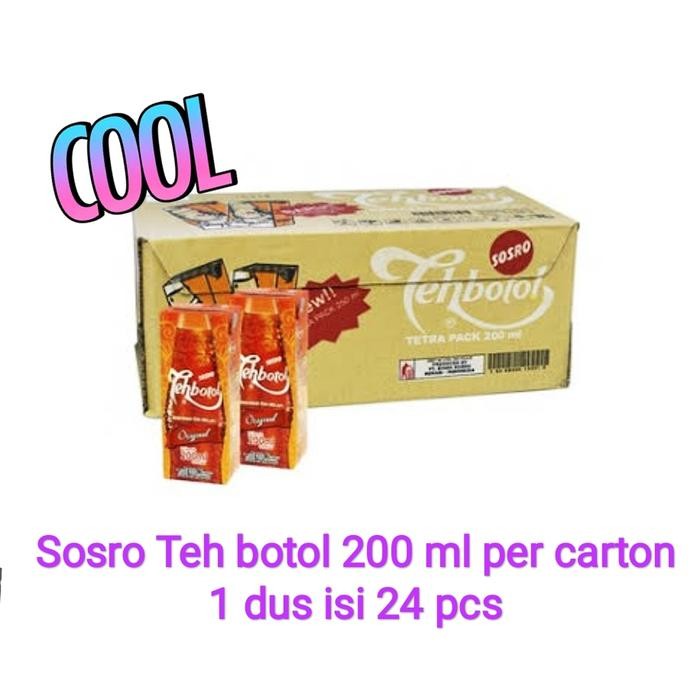 

[PER CARTON] TEH BOTOL SOSRO ORIGINAL 200 ML DUS ISI 24 PCS