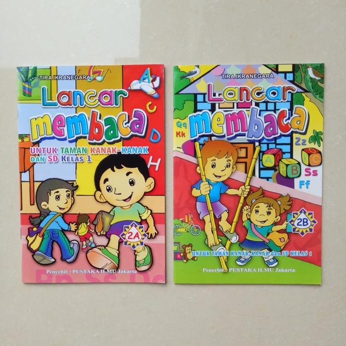 Buku Anak TK SD kelas 1 Lancar Membaca 2A 2B, belajar membaca - sandro