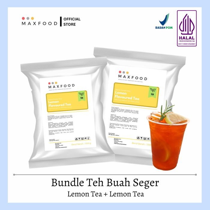 

oW.galiban - Maxfood Bundle Bubuk Minuman Teh Rasa Lemon 1Kg x 2pcs Halal
