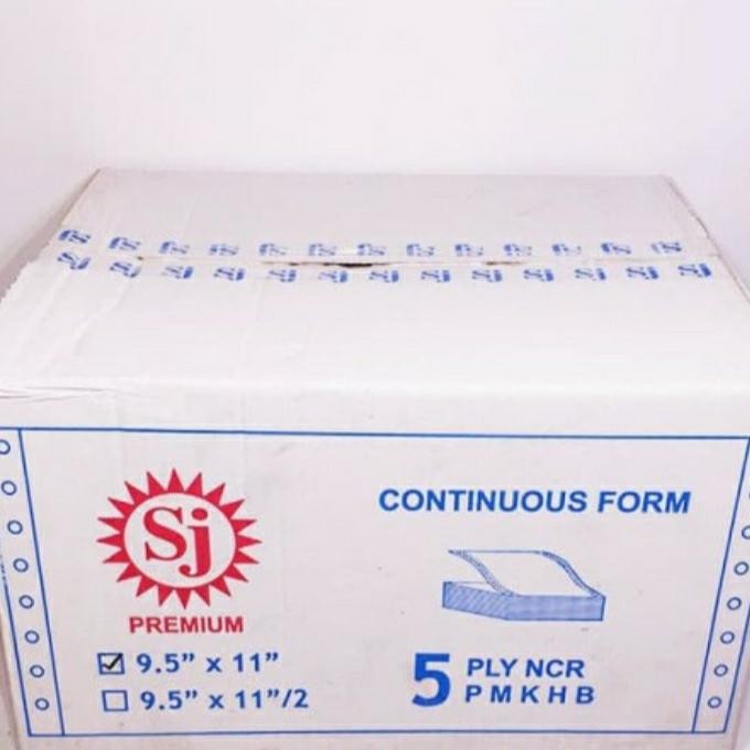 

NEW PRODUK KERTAS CONTINUOUS FORM 5 PLY 9.5X11/2 SJ PREMIUM (PRS-BAGI2) WARUNG ARA67