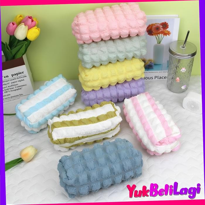 

COD (YBL) Tempat Pensil Puffy Aesthetic Kotak Pensil Sleting Lucu Warna Macaroon Aesthetic Crinkled