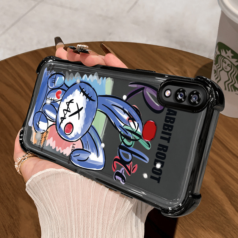 Casing Hp untuk Samsung Galaxy A10s M01s Case Casing Beruang yang rusak pola Silikon Softcase HP Kes