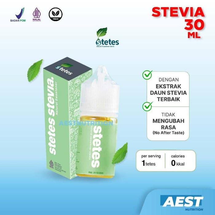 

Pilihan- Stetes Stevia Natural Sweetener 30 Ml Pemanis Alami Gula 0 Kalori