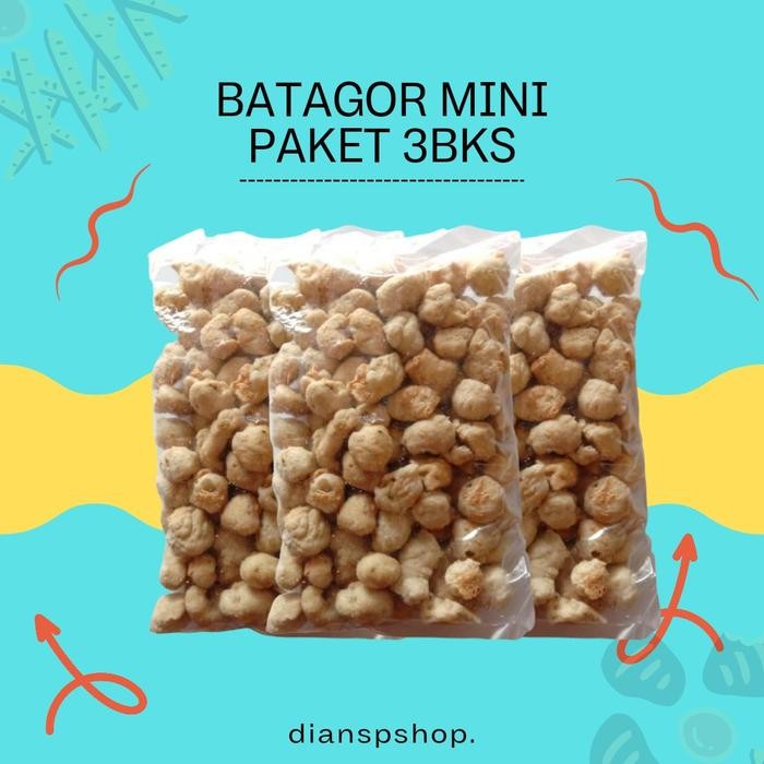 

Pilihan- Batagor Mini Paket 3Bks Kemasan 100Pcs Makanan Toping Seblak