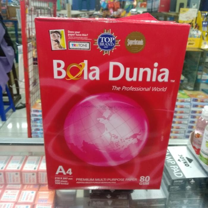 

Pilihan- Kertas A4 80 Gram Bola Dunia Office Paper Print
