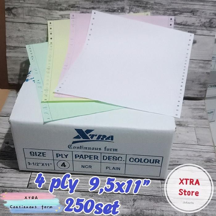 

Pilihan- Kertas Continuous Form 4Ply 9.5X11" 250Set Full Page
