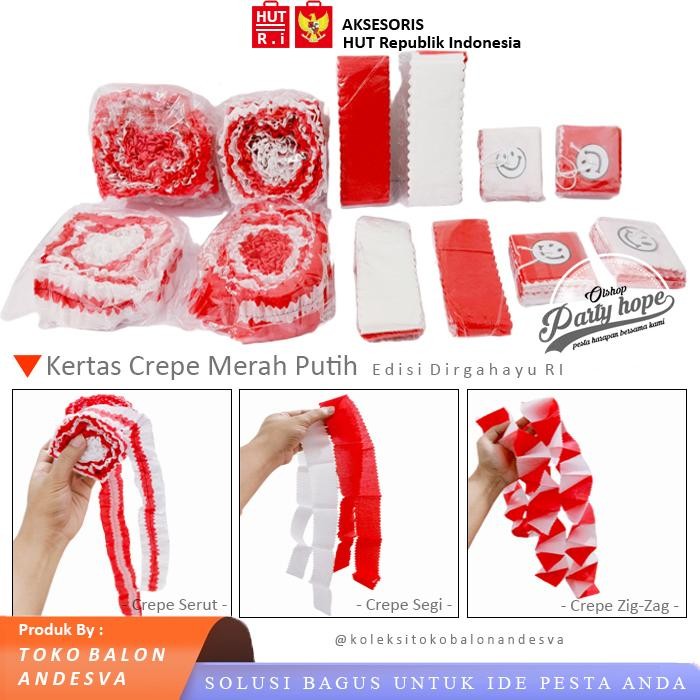 

Pilihan- [Isi 12] Kertas Krep Merah Putih / Hiasan 17 Agustus Kertas Crepe / Kertas Hias Merah