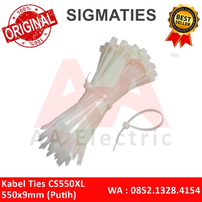 

Kabel Ties / Cable Ties Cs550Xl Putih 550X9 Mm Sigma