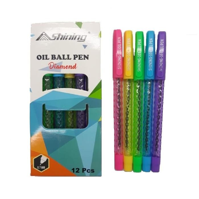 

Shining Semi Gel Pen isi 12 pcs SHS-101 /Pulpen 0.7 mm