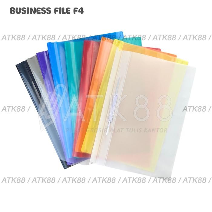 

1 PAK Map Dokumen Plastik Business File F4 / Folio (12 pcs)