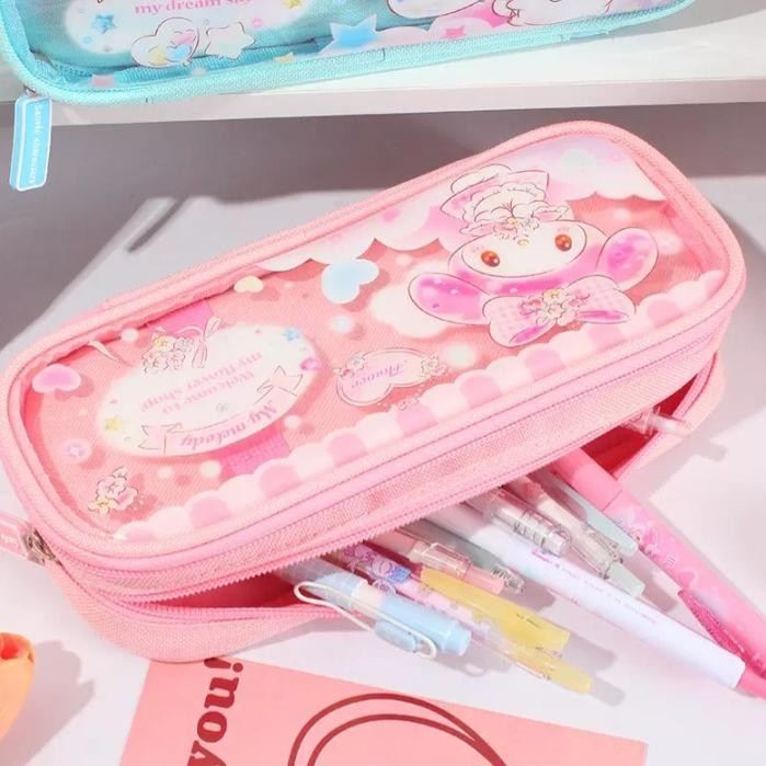 

TEMPAT PENSIL IMPORT SANRIO / KOTAK PENSIL LUCU / TEMPAT PENSIL MELODY / PENCIL CASE KUROMI HELLO
