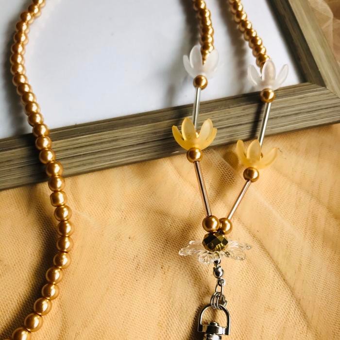 

HOT SALE Lanyard ID Card Name Tag Kelopak Bunga dan Kristal