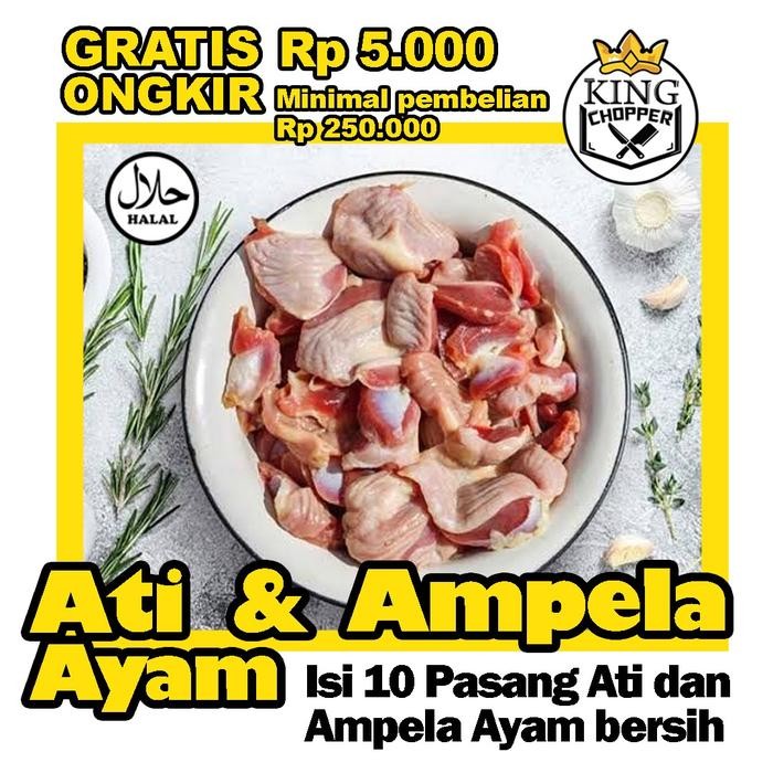 

Pilihan- Ati Ampela Ayam Bersih Per 10 Pcs