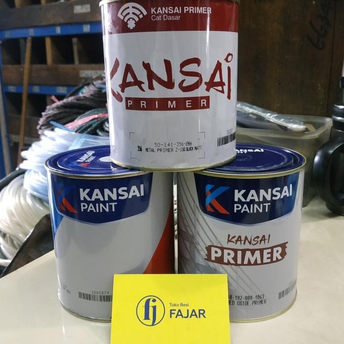 Terbaik Cat Meni Primer Besi Anti Karat Hitam Dop Doff Kansai 1 Kg 100% Ori