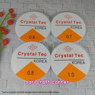 

New Senar Elastis 0.6 0.7 0.8 1.0 Senar Crystal Tec Putih Transparan