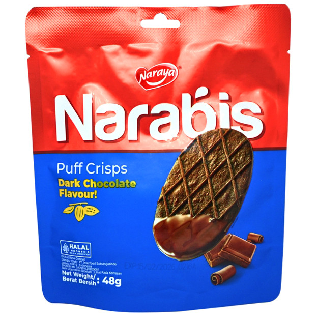 

S31217 NARAYA NARABIS DARK CHOCOLATE BISCUIT 48GR MAJU BERSAMA (20250910)