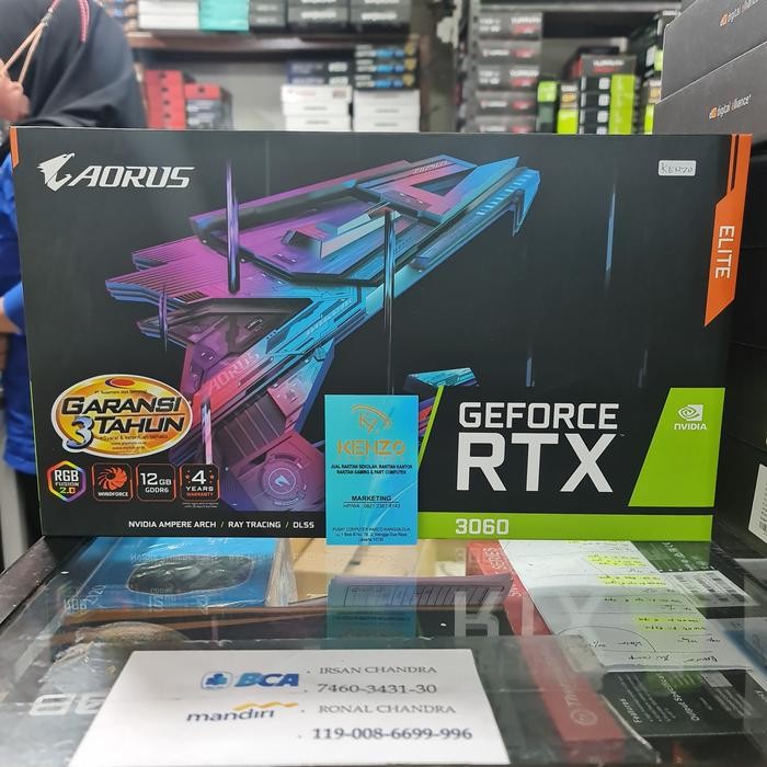 RTX 3060 12GB GIGABYTE AORUS ELITE RESMI ORIGINAL QUALITY
