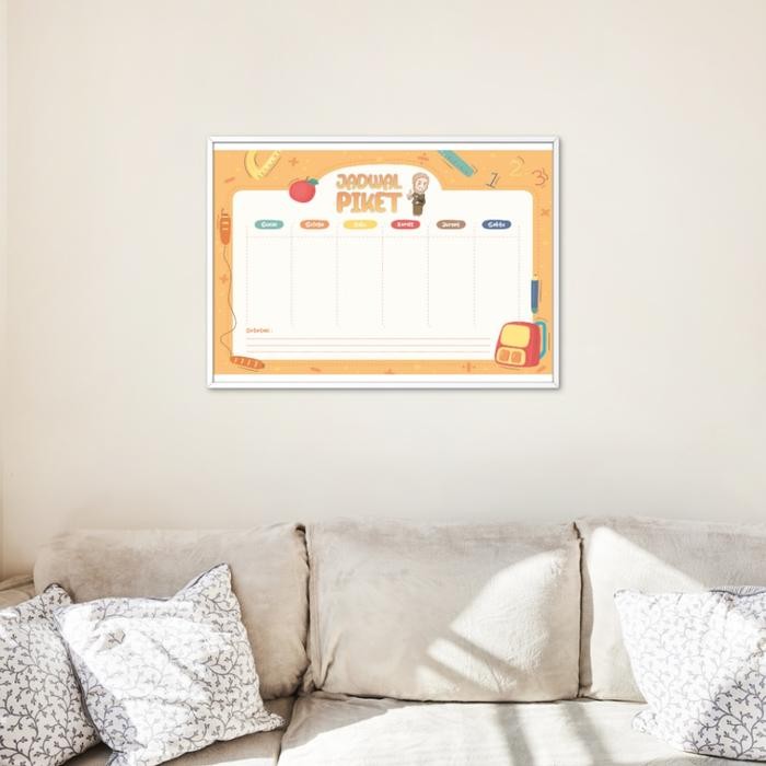 

New Bu Guru Ria - Poster Jadwal Piket Yang Bisa di Hapus & Digunakan Berkali-kali