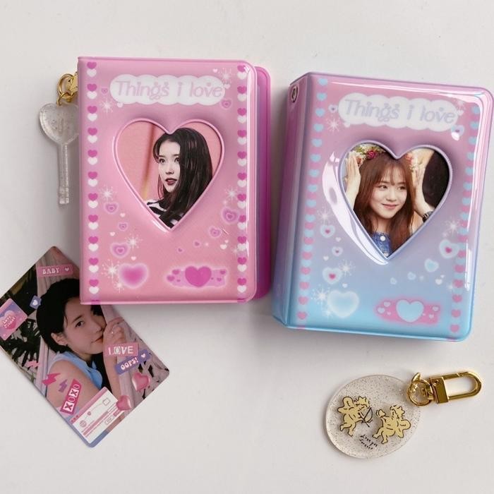 

OJ 40 Slot Album Photocard Gradient Pink Mini Collection Book 1P Tempat Pc Kpop Korea Foto