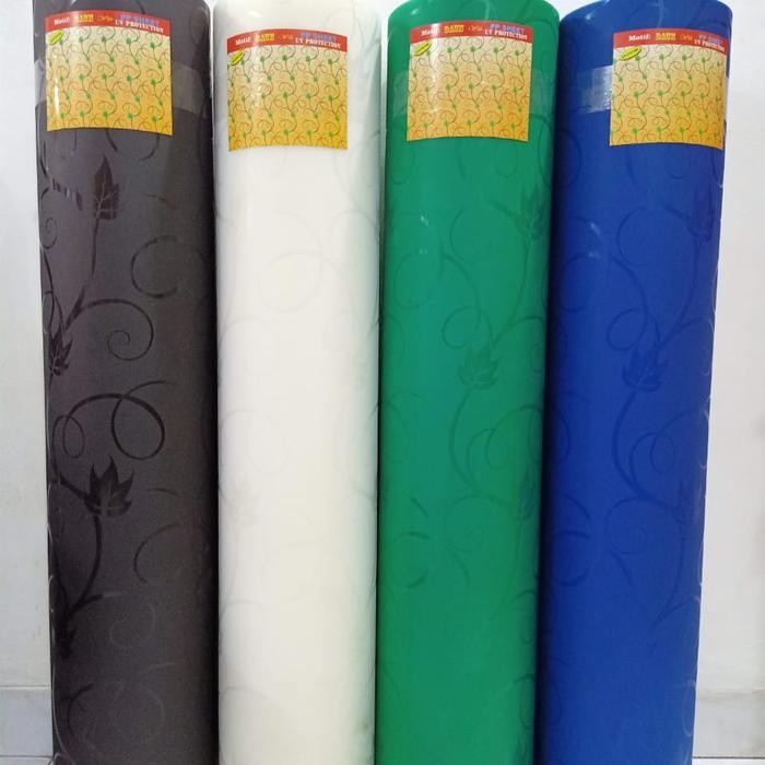 New fiber pagar DAUN, plat plastik penutup pagar motif kembang