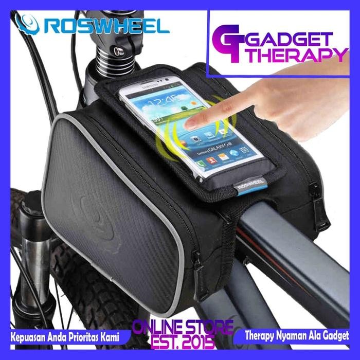 Eiger Sport - Waterproof Tas Sepeda Frame + Holder Hp Smartphone Mtb Gunung