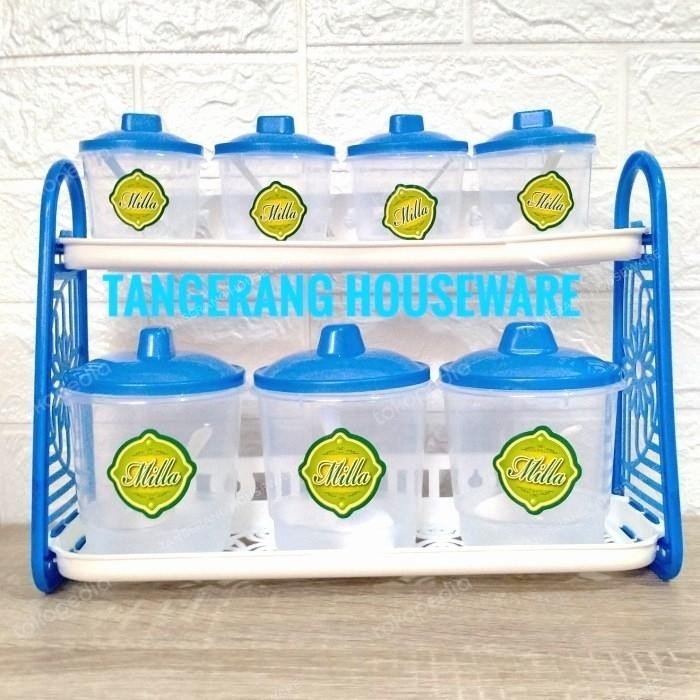 Rak tempat bumbu plastik susun 2 Milla