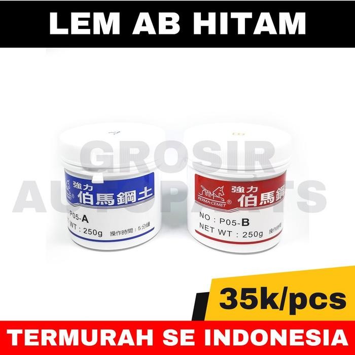 LEM AB Campur LEM Retrofit HeadLamp Warna Hitam Lem Besi AB
