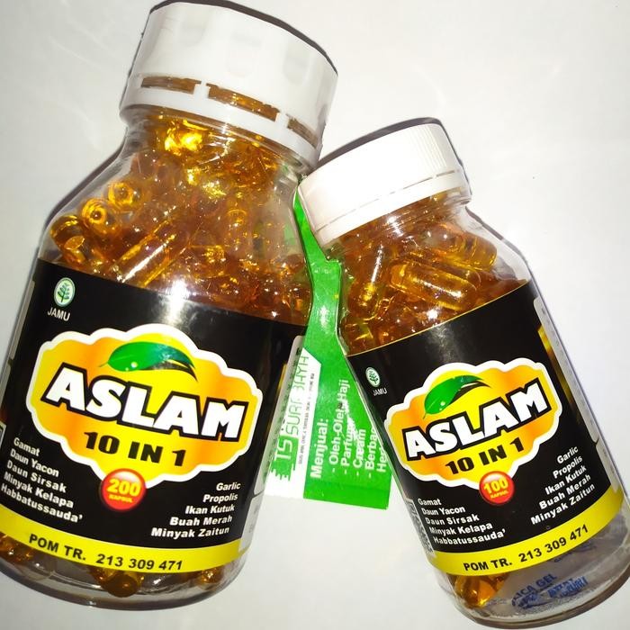 KAPSUL HABBATUSSAUDA ASLAM 10IN1 10 IN 1 ISI 200KAPSUL COD GRATIS ONGKIR