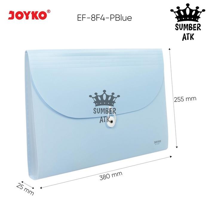 

New Expanding File Map Harmonika Joyko EF-8F4 Pastel Color 7 Pocket F4