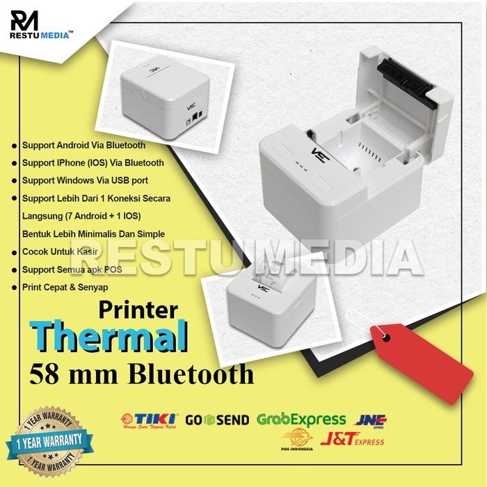 Ready Printer Bluetooth Thermal 58mm Kasir VSC