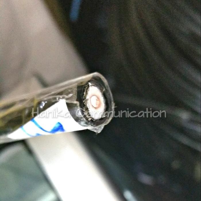 Belden 9913 Kabel Coaxial RG-8 Tembaga Tunggal Hitam USA RG8