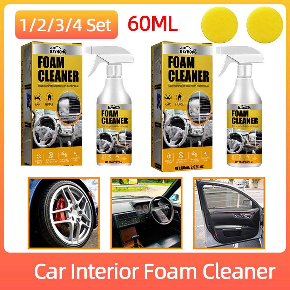 60ml Car Interior Foam Cleaner Multifunctional Foam Cleaner Car Interior Strong Decontamination Car 
