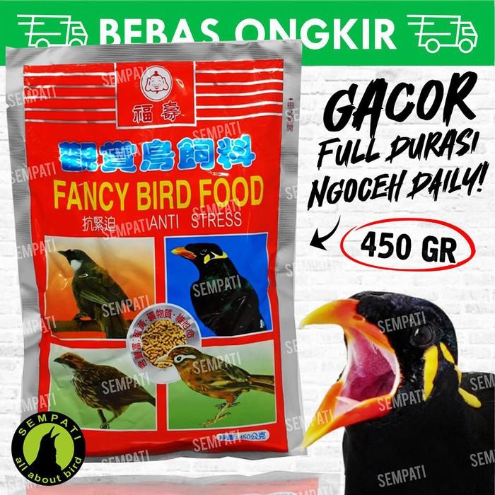 ces0- Pakan Fancy Bird Food Anti Stress 450 Gr Voer Makanan Burung Ocehan