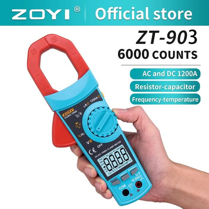Zoyi Vc903 Auto Range Clamp Meter Tang Amper Digital Tang Ampere Ac Dc