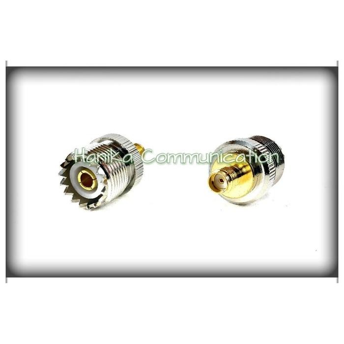 Konektor PL Female to SMA Female Sambungan PL259 Radio HT Connector ke