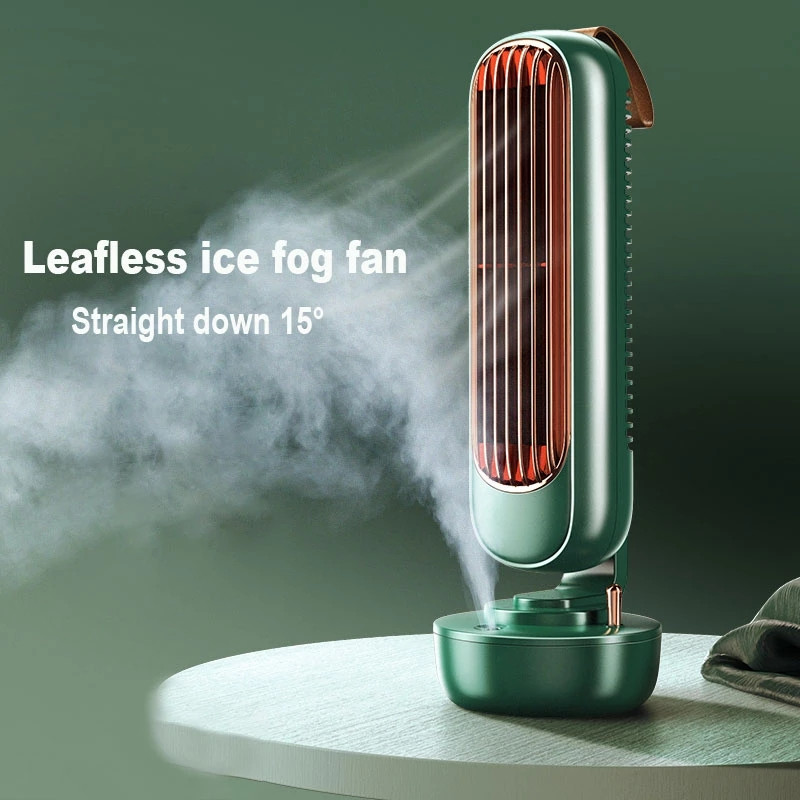 New Stand Tower Fan Air Conditioner USB Rechargeable Tower Table Fan Type-C Portable Desktop Air Coo