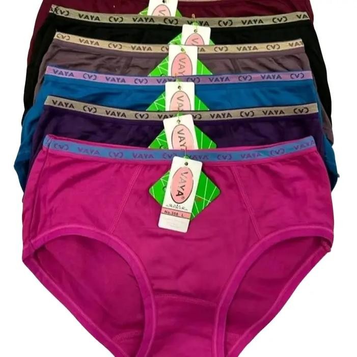 yrka- Promo 3 Pcs - 6 Pcs & 12 Pcs Cd Wanita Bahan Katun Merk Vaya 358 / Nyaman Lembut