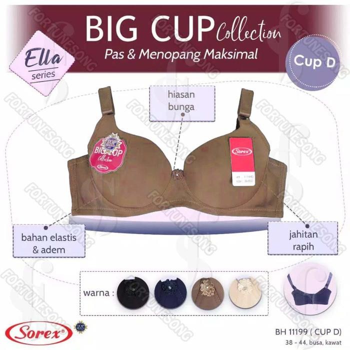 yrka- Sorex - Bra Big Size Sorex Ukuran 38-44 Cup D Kawat