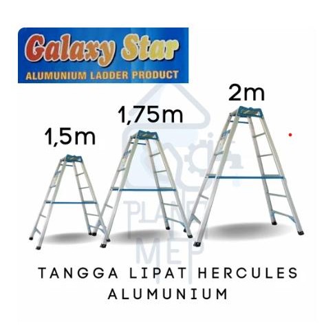 favorit] Tangga Lipat Aluminium HERCULES (TEBAL & KUAT)