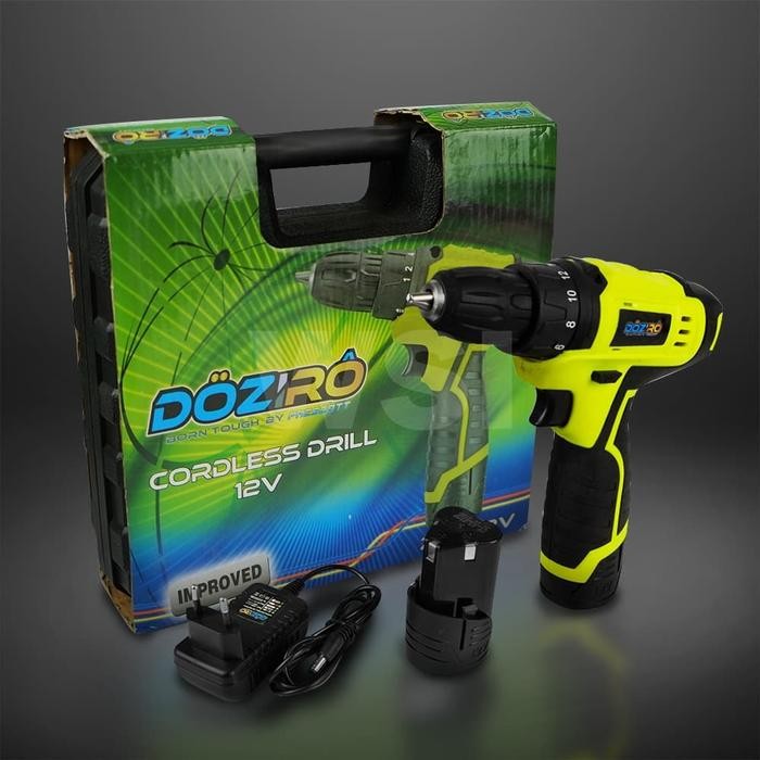 Bor Listrik / Cordless Drill Zcd-12V Doziro Bor Chager Bor Batere