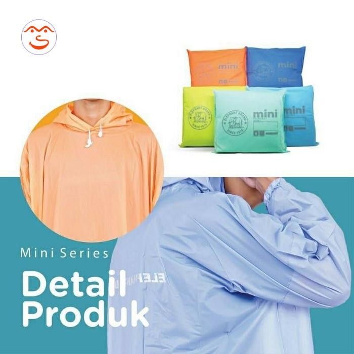 Elephant Brand Jas Hujan Ponco Lengan Mini