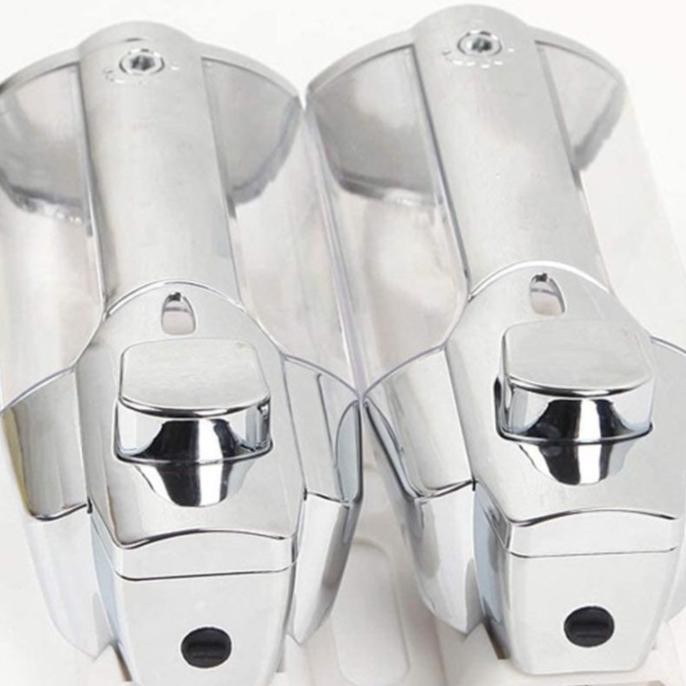 Tempat Sabun -Dispenser Sabun Cair 2 In 1 - Tempat Sabun Cair 2 Tabung Promo 