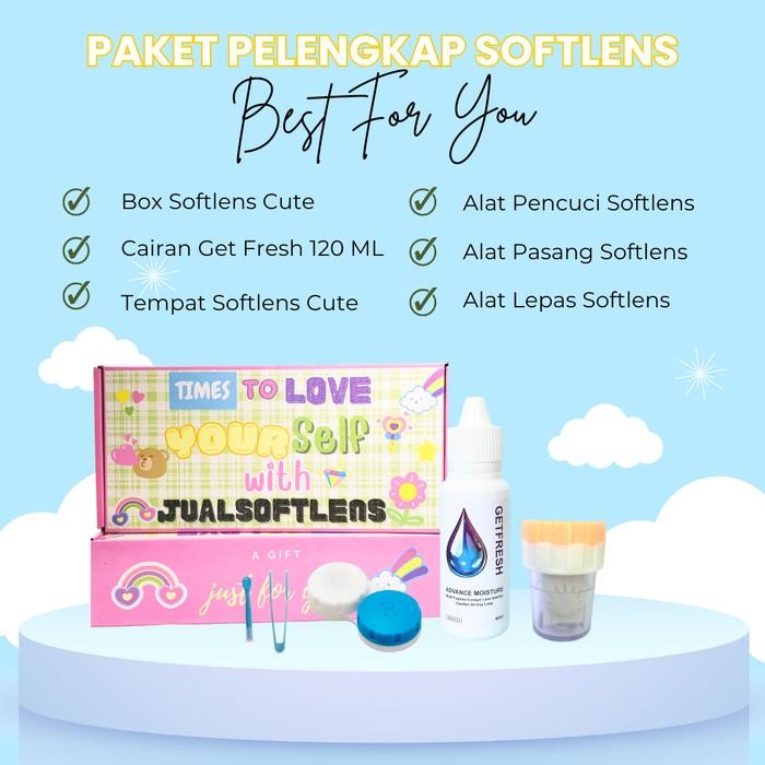 DoneShop- Jual Softlens - Paket Pelengkap Softlens ( 1 Box Softlens + 1 Air Softlens 120 Ml+