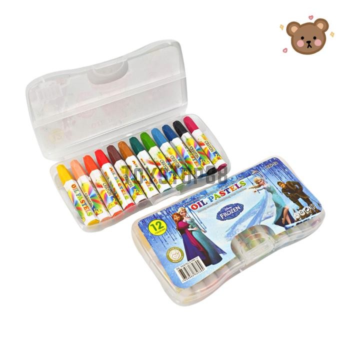 Crayon Besar 12 Warna - Krayon Set Murah Anak Anak - Oil Pastel Fancy