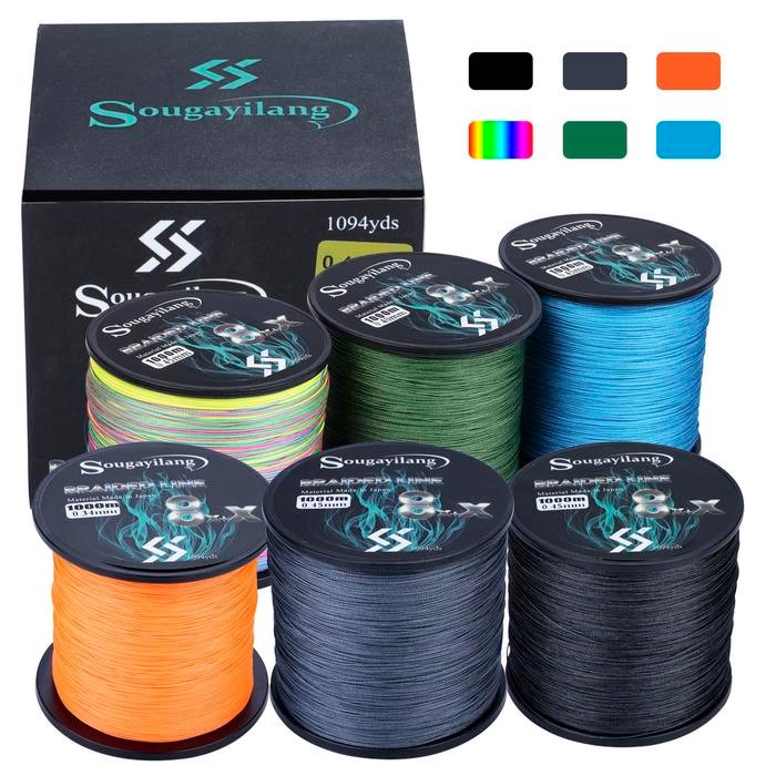 SougayilangCodSenar Pe X9 Benang Pe Super Kuat Pancing 300/500/1000M 9 Helai Kepang Pe Senar Pancing