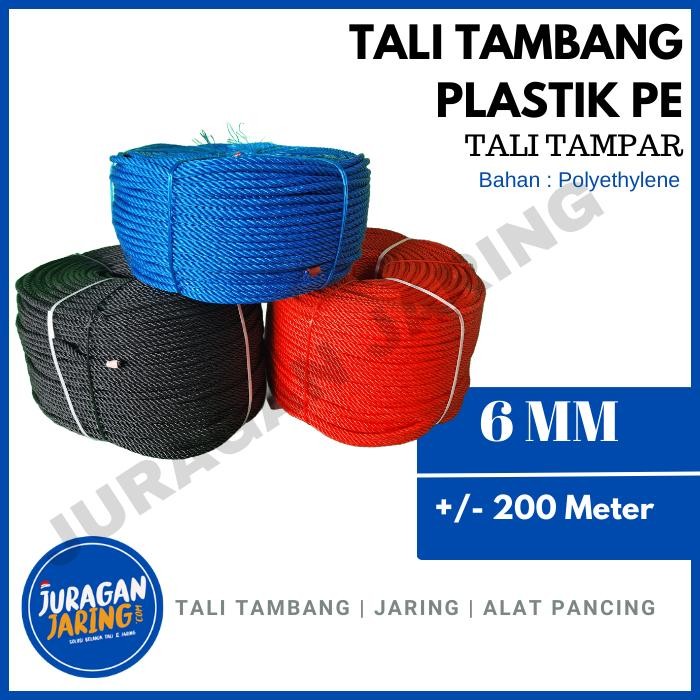 3da1- Tali Tambang Plastik Ukuran Diameter 6 Mm Panjang 200 Meter