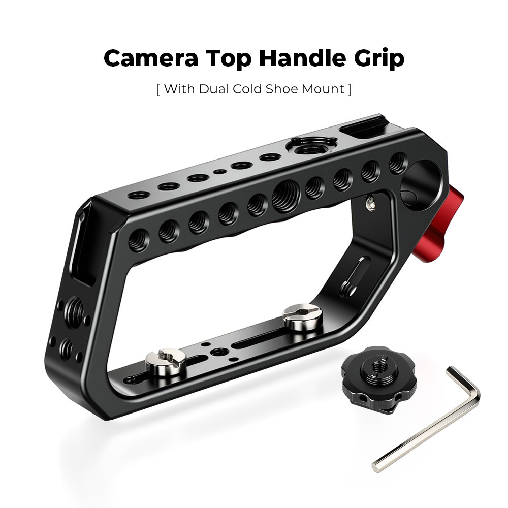 Camvate Top Handle Grip With Cold Hot Shoe Quick Release Cheese Mount 15Mm Rod Clamp For Dslr Camera