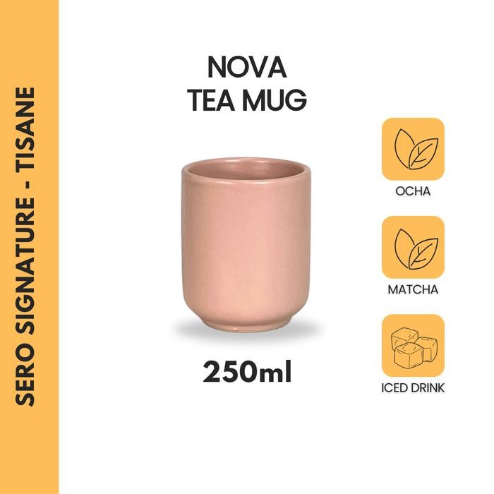 SERO Nova Mug 250ml Pastel Pink Gelas Cangkir Kopi Keramik
