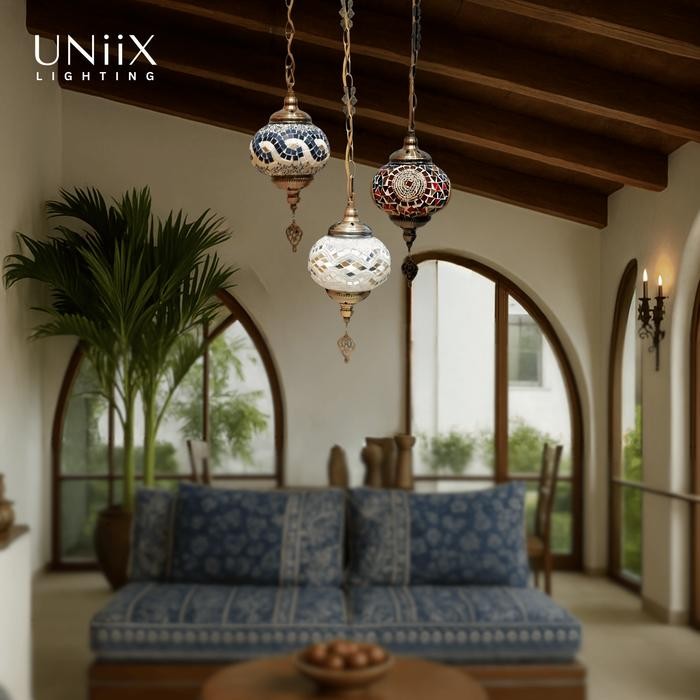 Terbaik Uniix - Lg01 Lampu Gantung Maroko Lampu Gantung Klasik Lampe Meja Makan Maroko Model Maroko