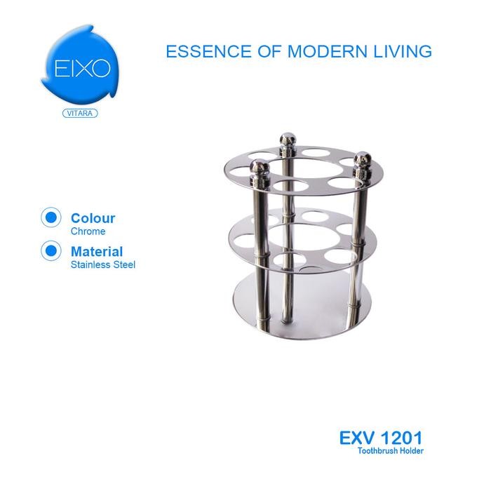 EIXO Vitara Toothbrush Holder Rak Sikat Gigi Meja / Dinding Stainless